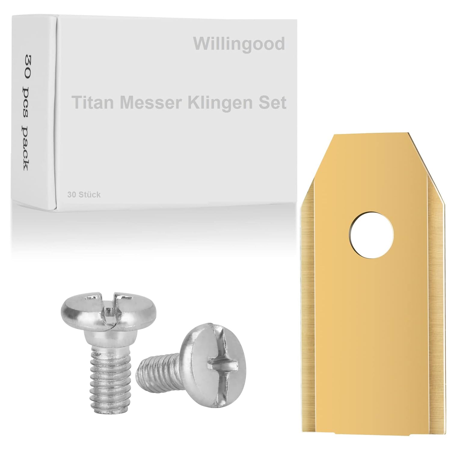 Willingood 30-pack titanblad — universalpassning